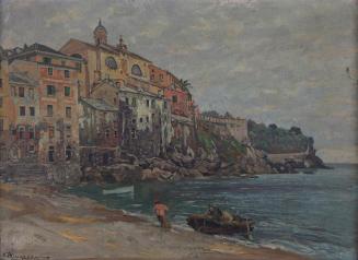 Eduard Ameseder, Italienische Stadt am Meer, 1905, Öl auf Leinwand, 38,8 × 53,6 cm, Belvedere,  ...
