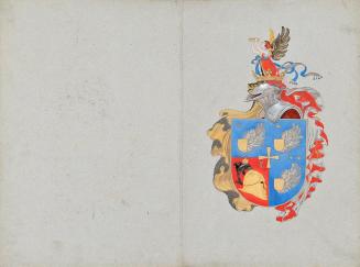 Franz von Matsch, Entwurf für ein Familienwappen, 1912, Aquarell und Deckfarben auf Karton, 45, ...