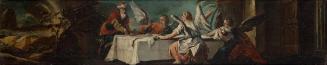 Abraham bewirtet die Engel, 1650/1700, Öl auf Leinwand, 24,5 × 116 cm, Belvedere, Wien, Inv.-Nr ...