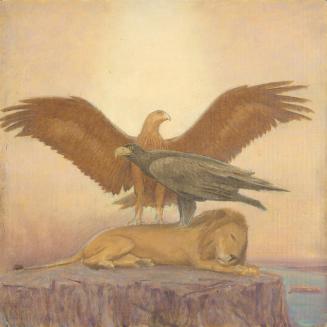 Franz von Matsch, Tierstudie, undatiert, Öl auf Karton, 44,7 x 44,9 cm, Belvedere, Wien, Inv.-N ...