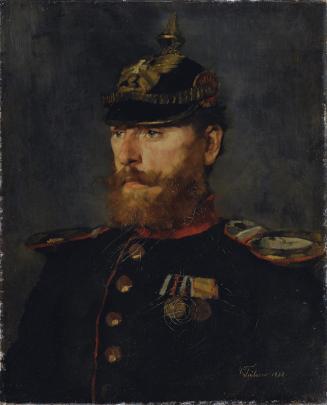 Wilhelm Trübner, Landwehroffizier, 1872, Öl auf Leinwand, 65 x 52 cm, Belvedere, Wien, Inv.-Nr. ...