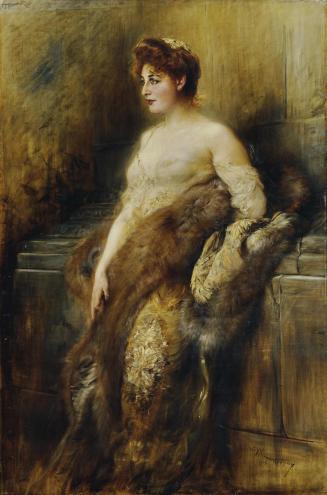 Jószef Arpád Koppay Baron von Drétoma, Frau Bonn, 1903, Öl auf Leinwand, 172 x 115 cm, Belveder ...