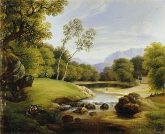 Friedrich Philipp Reinhold, Paar in Landschaft, 1819, Öl auf Holz, 16 x 20 cm, Belvedere, Wien, ...