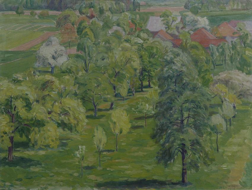 Walther Gamerith, Frühling am Attersee, 1946, Öl auf Leinwand, 68 x 87 cm, Belvedere, Wien, Inv ...
