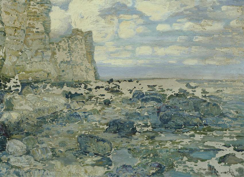 Wenzel Radimský, Am Meeresstrand (Felsklippen), 1902 (?), Öl auf Leinwand, 74 x 100 cm, Belvede ...
