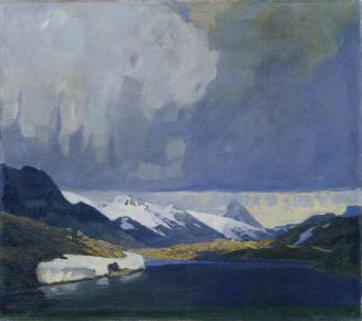 Alfred Poell, Bernina Gewitter, vor 1918, Öl auf Leinwand, 70 x 80 cm, Belvedere, Wien, Inv.-Nr ...