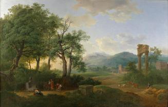Carl Philipp Schallhas, Arkadische Landschaft, 1796, Öl auf Leinwand, 87 x 135 cm, Belvedere, W ...