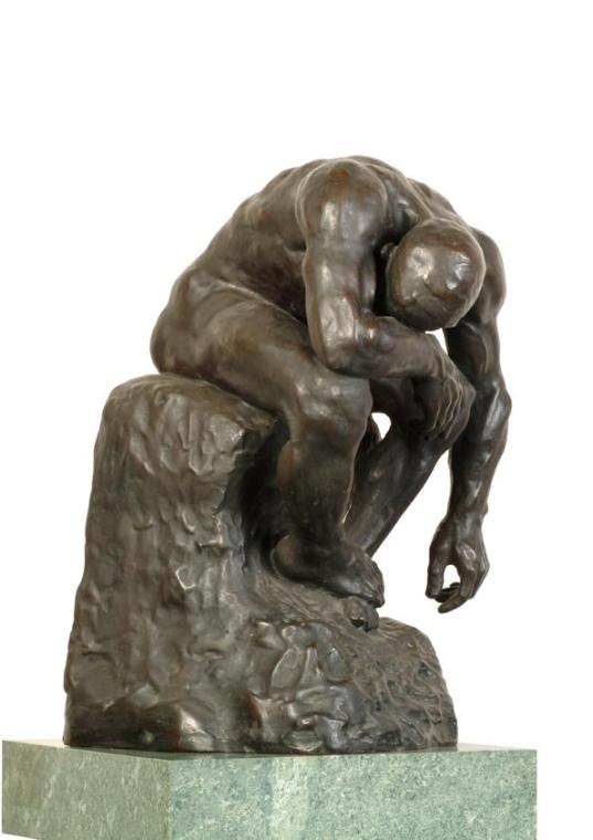 Gustinus Ambrosi, Der Verstoßene, 1909, Bronze auf Serpentin-Postament, H: 54 cm, Belvedere, Wi ...