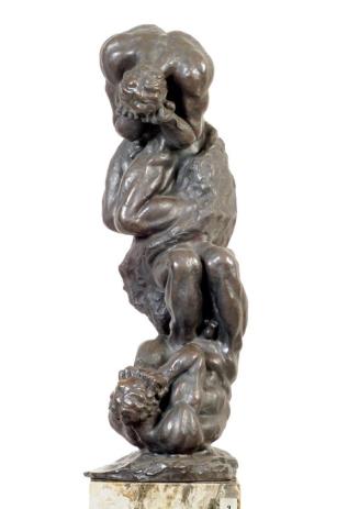 Gustinus Ambrosi, Die Erkenntnis, 1913, Bronze auf Onyx/ Serpentin-Postament, H: 99 cm, Belvede ...