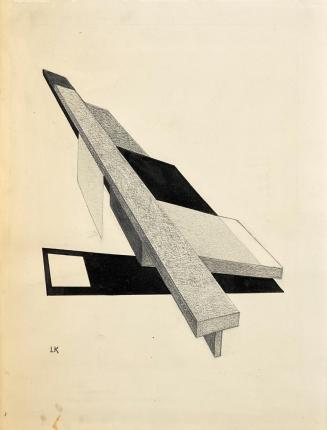 Lajos Kassak, Dynamische Komposition, 1922, Bleistift, Tinte auf Papier, 25,5 × 20 cm, Dauerlei ...