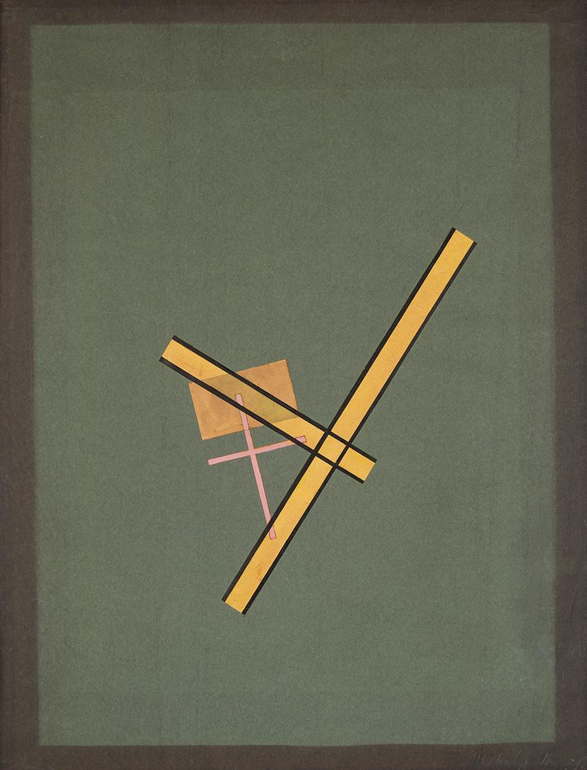 Laszlo Moholy-Nagy, Komposition, 1922, Tinte, Gouache, Collage auf Papier, 61,5 × 47 cm, Dauerl ...