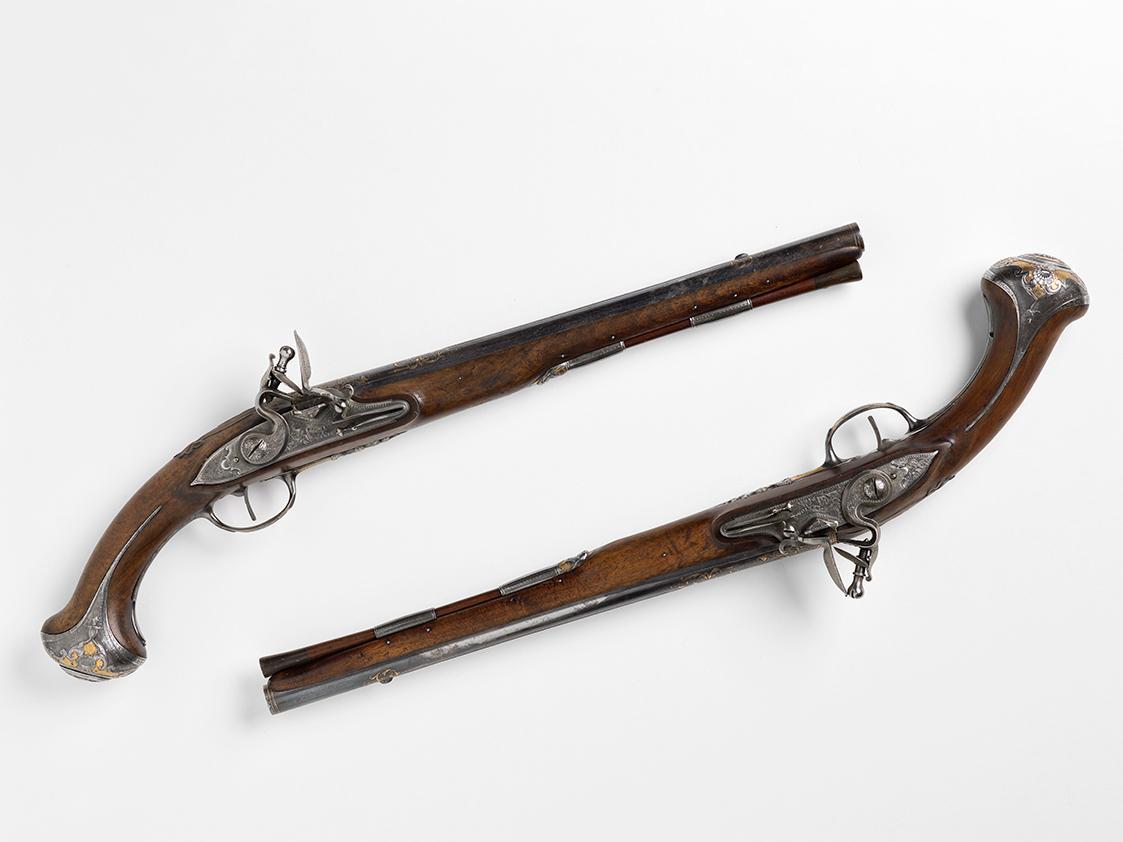 Steinschloss-Pistole, um 1715, 50 cm, Belvedere, Wien, Inv.-Nr. SLM 662/1