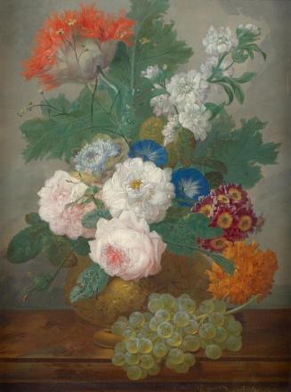 Johann Baptist Drechsler, Blumenstillleben, 1804, Öl auf Leinwand, 47,5 × 34,5 cm, Legat Sammlu ...
