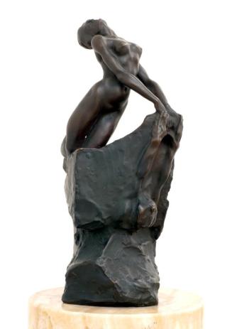 Gustinus Ambrosi, Leib und Seele (Die Dirne), 1914, Bronze auf Onyx/ Marmor-Postament, Belveder ...