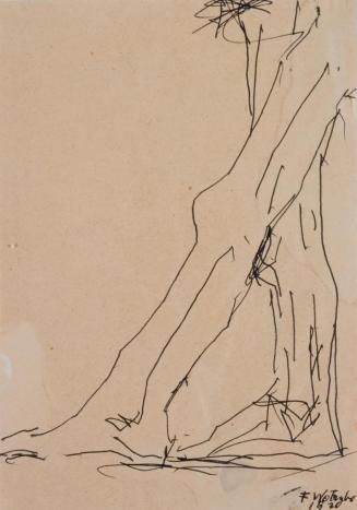 Fritz Wotruba, Studie zu Stehender Figur, 1970, Tusche, Feder auf Papier, Blattmaße: 20 × 14 cm ...