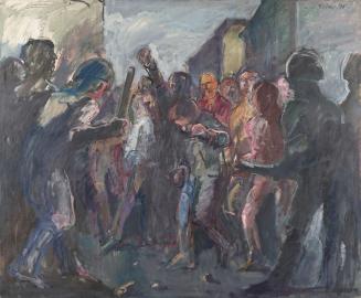 Georg Eisler, Belfast, 1971, Öl auf Leinwand, 124 × 150 cm, Belvedere, Wien, Inv.-Nr. 11937