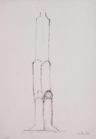 Fritz Wotruba, Torso, 1957, Tusche, Feder auf Papier, Blattmaße: 41,9 × 29,8 cm, Belvedere, Wie ...