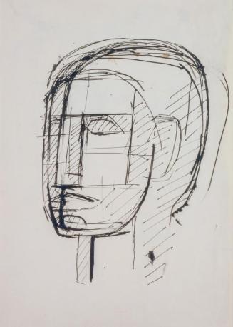 Fritz Wotruba, Kopf, 1952, Tusche, Feder auf Papier, Blattmaße: 41,5 × 29,3 cm, Belvedere, Wien ...