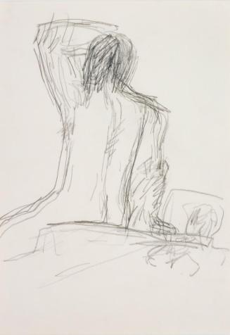 Fritz Wotruba, Studie (Rückenakt), 1974–1975, Bleistift auf Papier, Blattmaße: 29,8 × 21 cm, Be ...