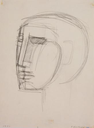 Fritz Wotruba, Kopf, 1952, Bleistift auf Papier, Blattmaße: 39,5 × 30 cm, Belvedere, Wien, Inv. ...