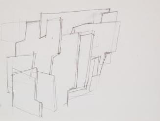 Fritz Wotruba, Skizze zu einer Architektur, 1966, Bleistift auf Papier, Blattmaße: 30 × 40 cm,  ...