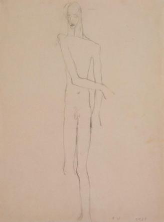 Fritz Wotruba, Jünglingsfigur, 1925, Bleistift auf Papier, Blattmaße: 39,6 × 30 cm, Belvedere,  ...