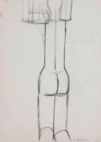 Fritz Wotruba, Karyatide, 1956, Bleistift auf Papier, Blattmaße: 42 × 29,8 cm, Belvedere, Wien, ...