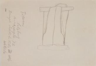 Fritz Wotruba, Hockender, 1950, Bleistift auf Papier, Blattmaße: 29,4 × 20,8 cm, Belvedere, Wie ...