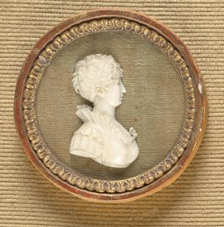 Unbekannter Künstler, Dame mit Haarband und Diadem (Charlotte von Stein?), um 1800, Elfenbein,  ...