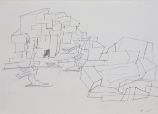Fritz Wotruba, Skizze zu einer Architektur, undatiert, Bleistift auf Papier, Blattmaße: 34,9 ×  ...