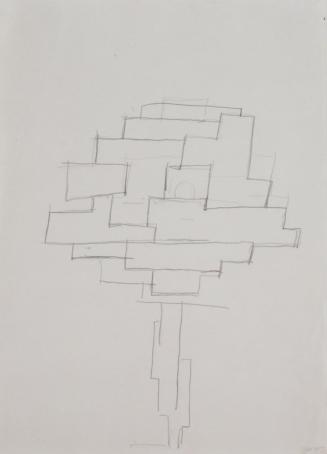 Fritz Wotruba, Entwurf für eine Monstranz, undatiert, Bleistift auf Papier, Blattmaße: 28,8 × 2 ...
