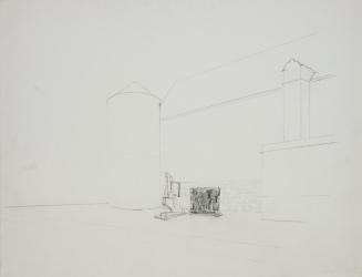 Entwurf für ein Denkmal für Stuttgart, 1965, Bleistift auf Papier, Blattmaße: 48 × 62 cm, Belve ...
