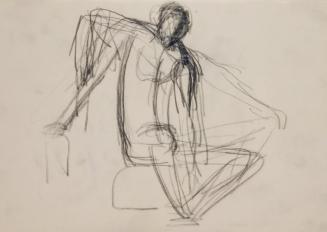 Fritz Wotruba, Figur, gebeugt, undatiert, Bleistift auf Papier
, Blattmaße: 21 × 29,7 cm, Belv ...