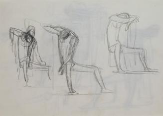 Fritz Wotruba, Sitzende Figuren, 1944, Bleistift auf Papier, Blattmaße: 21 × 29,8 cm, Belvedere ...