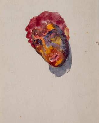 Fritz Wotruba, Kopf, 1924, Aquarell über Bleistift auf Papier, Blattmaße: 24 × 19,2 cm, Belvede ...