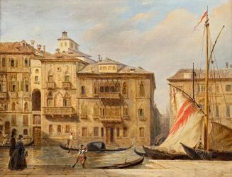 Franz Alt, Der Canale Grande in Venedig, 1850, Öl auf Leinwand, 16 x 21 cm, Belvedere, Wien, In ...