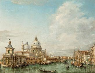 Angiolo Barbini, Canal Grande in Venedig, um 1837, Öl auf Leinwand, 29 x 37 cm, Belvedere, Wien ...