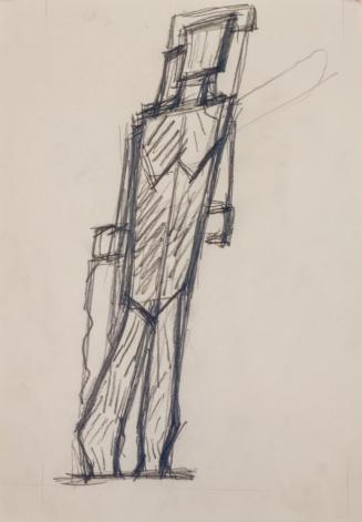 Fritz Wotruba, Figur, undatiert, Bleistift auf Papier
, Blattmaße: 29,8 × 21 cm, Belvedere, Wi ...