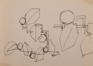 Fritz Wotruba, Entwurf für Schmuck, undatiert, Kugelschreiber (schwarz) auf Papier
, Blattmaße ...