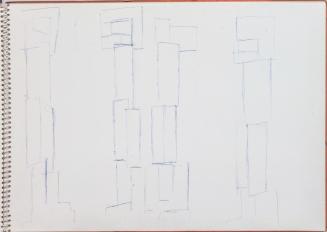 Fritz Wotruba, Vier Figuren, undatiert, Kugelschreiber auf Papier
, Blattmaße: 23,2 × 32 cm, B ...