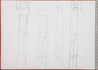 Fritz Wotruba, Vier Figuren, undatiert, Bleistift auf Papier
, Blattmaße: 23,2 × 32 cm, Belved ...