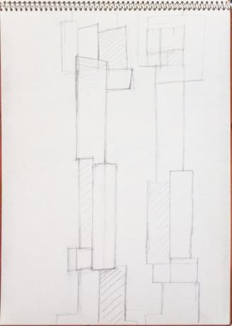 Fritz Wotruba, Zwei Figuren, undatiert, Bleistift auf Papier
, Blattmaße: 32 × 23,2 cm, Belved ...