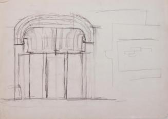 Fritz Wotruba, Entwurf für eine Umgestaltung des Eingangsportals 
des Hauses Singerstrasse 11 i ...