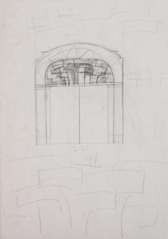 Fritz Wotruba, Entwurf für die Umgestaltung des Eingangsportales des 
Hauses in der Singerstras ...