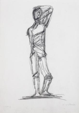 Fritz Wotruba, Stehende Figur, 1974, Bleistift auf Papier, Blattmaße: 34,2 × 24,2 cm, Belvedere ...