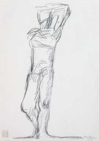 Fritz Wotruba, Figur, 1973, Bleistift auf Papier, Blattmaße: 34,2 × 24,2 cm, Belvedere, Wien, I ...