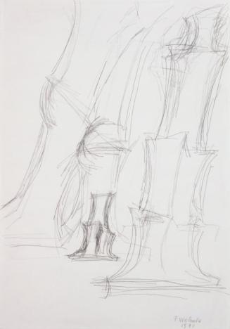 Fritz Wotruba, Drei Figuren, 1971, Bleistift auf Papier, Blattmaße: 49 × 34,3 cm, Belvedere, Wi ...