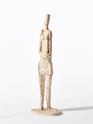 Fritz Wotruba, Kleine stehende Figur (Die Nadel), 1948, Gipsguss nach Tonmodell, 32 × 10,5 × 8  ...
