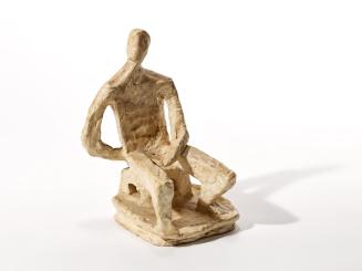 Fritz Wotruba, Kleine sitzende Figur, 1948/1949, Gipsguss nach Tonmodell, 22 × 15 × 14,5 cm, Be ...