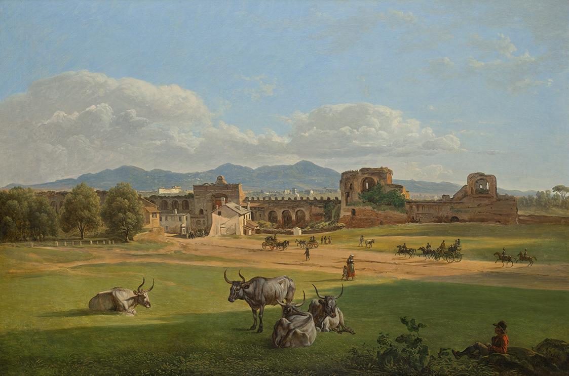 Joseph Rebell, Die Porta San Giovanni gegen Frascati, 1820, Öl auf Leinwand, 44 x 65,5 cm, Belv ...